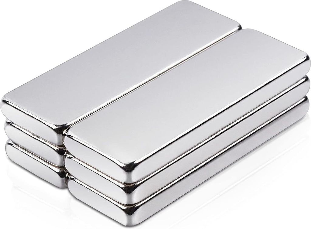Starke Neodym-Magnete - Große Magnete zur Aufbewahrung - 6 Stück - 30 x 10 x 3 mm