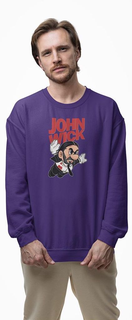 D&B Design Uni Pullover SWMO00027 John Wick Lila-Größe L