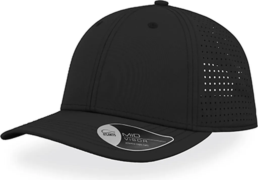 Cappello Atlantis BREE Nero - Berretto 6 Pannelli Traspirante Taglia Unica