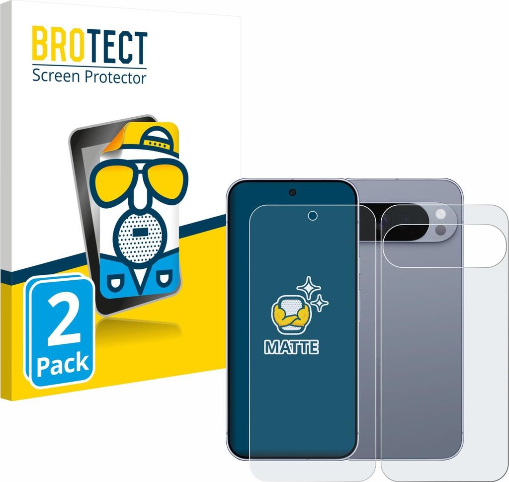 2x BROTECT Schutzfolie für Google Pixel 10 Pro XL (Display+Rückseite) Displayschutz Displayschutzfolie Folie Matt Entspiegelungsfolie
