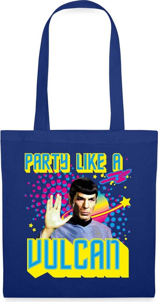 Spreadshirt Star Trek Party Like A Vulcan Geburtstag Stoffbeutel, One size, Royalblau