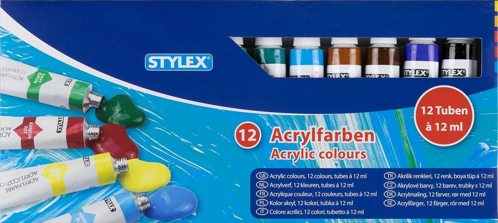 STYLEX® 28651 Vernice acrilica - 12 tubi da 12 ml Immagine del prodotto 