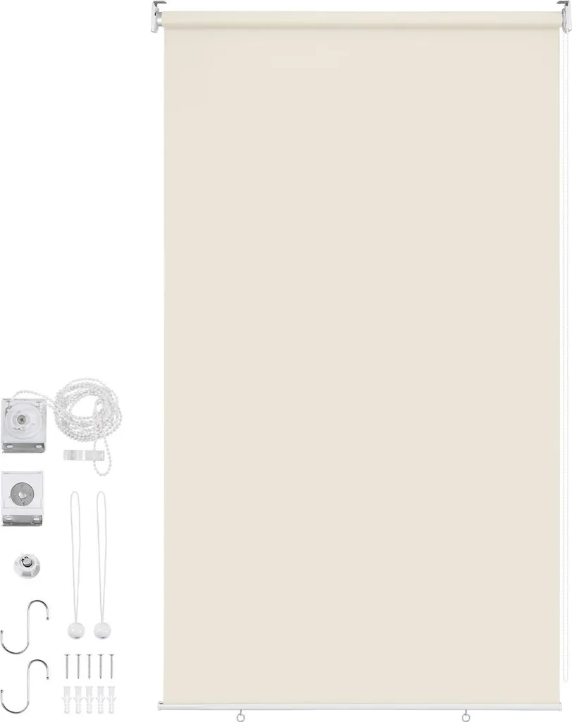 Store Vertical Imperméable et Anti-UV Izrielar Beige 140 x 240 cm