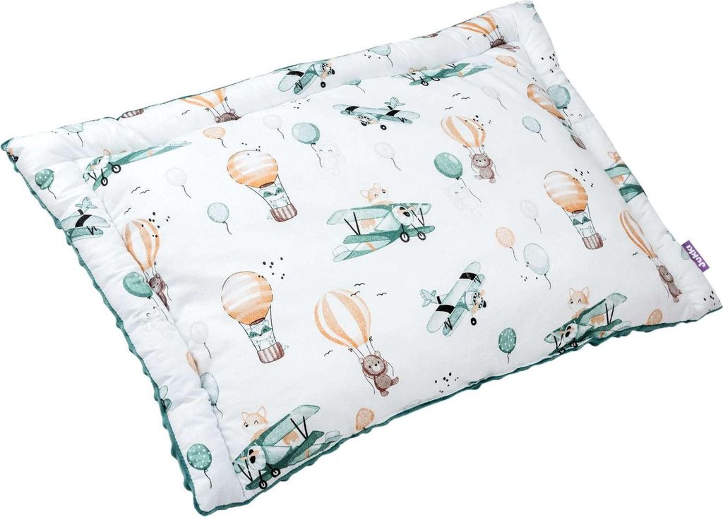 Balloon Travel & Emerald Minky Doppelseitiges Kinderkissen Produktbild 
