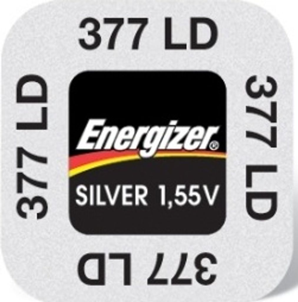 Energizer 377/376 Uhrenbatterie 24mAh 1,55V 1er Blister SR626SW, SR626W, SR66 Silver Oxid Batterie 1er-Miniblister E1115301