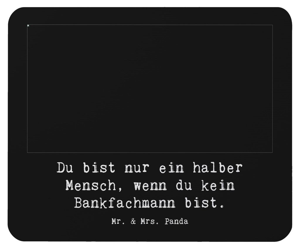 Mr. & Mrs. Panda Mauspad Bankfachmann Herz - Schwarz - Geschenk, laptop, Mouse Pad, pc, Mousepad, Lustig, Spruch, Bänker, Ausbildung, Beruf, Witzig