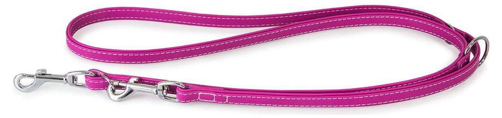 Das Lederband Hunde Führleine Barcelona Rose-Violet, Maße: 200 cm / 14 mm