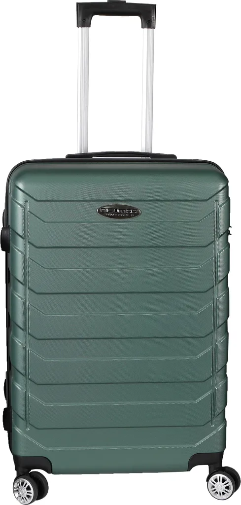 Valise de voyage de taille moyenne en ABS vert à 4 roues multidirection