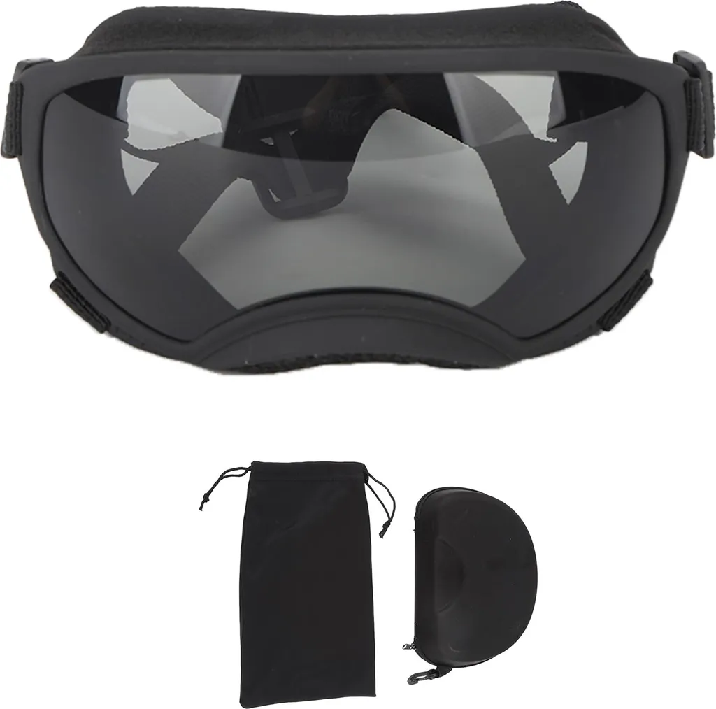 Lunettes de protection canine contre éblouissement et vent gris XL