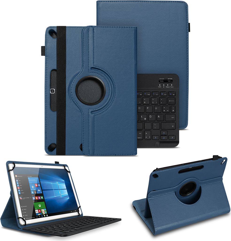 Schutzhülle für Doogee T30 Pro 11 Zoll Bluetooth Hülle Tasche QWERTZ Tastatur Farben:Blau
