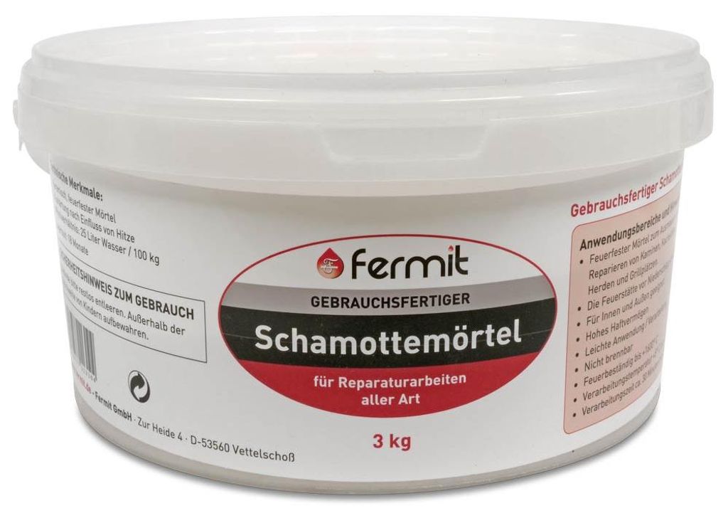 Fermit Schamottemörtel | 3,0 kg Eimer Produktbild 