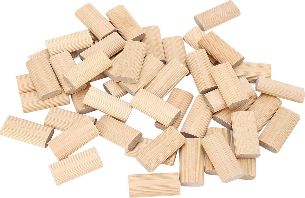 50 Stück Holz-Dübel 10x50mm – Massive Buchenholz Tenon-Einfügungsblöcke für Möbelbau & Holzverbindungen