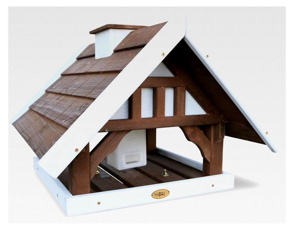 Vogelhaus Kanada 2, zerlegt, mit Futtersilo und Ständer, 55 x 48 x 37 cm