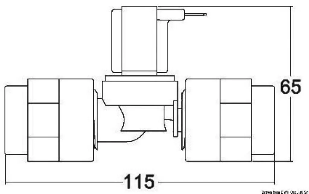 Électrovanne 24V TECMA en polymère robuste pour installation nautique