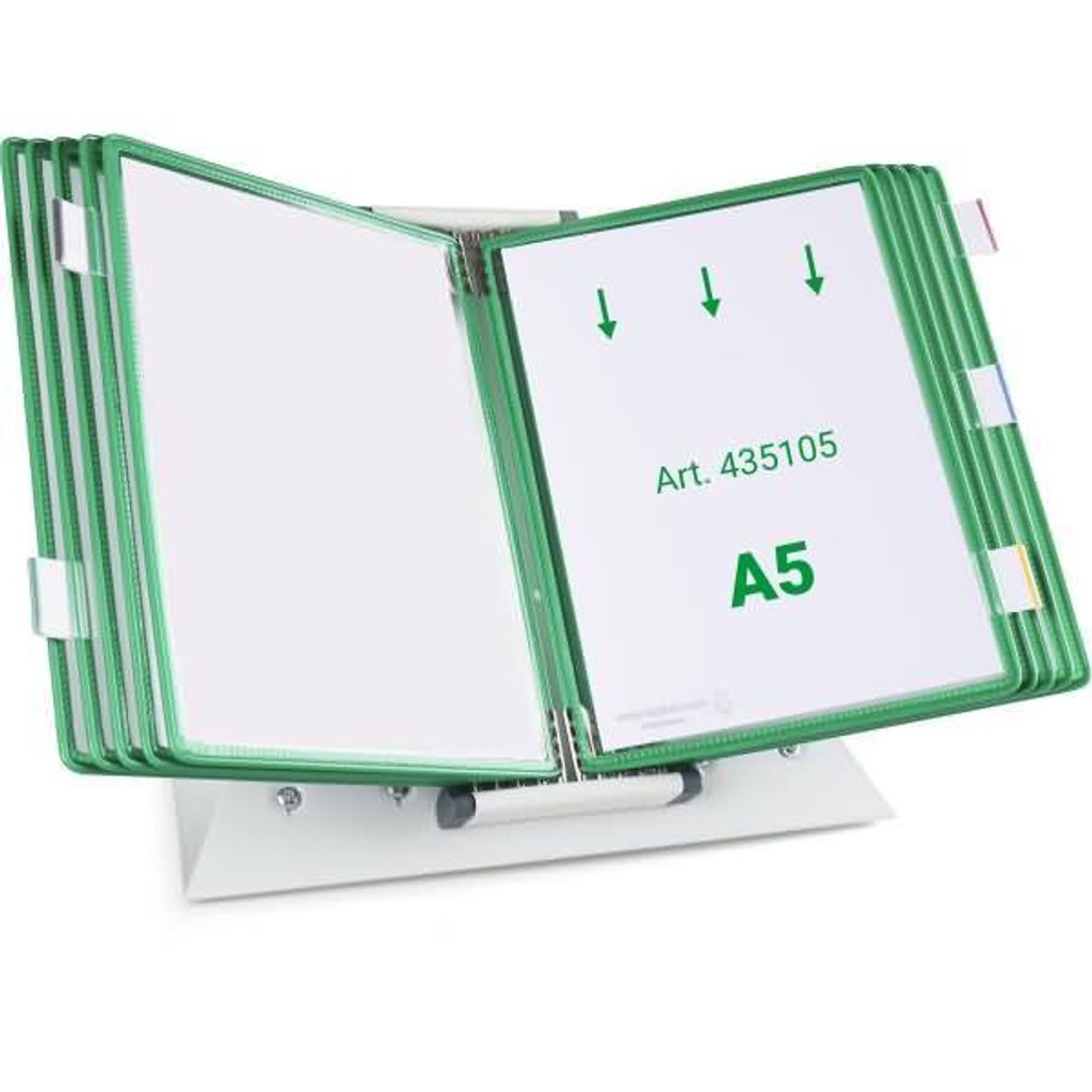 tarifold Sichttafelsystem 435105 DIN A5 grün mit 10 St. Sichttafeln, 1 St.