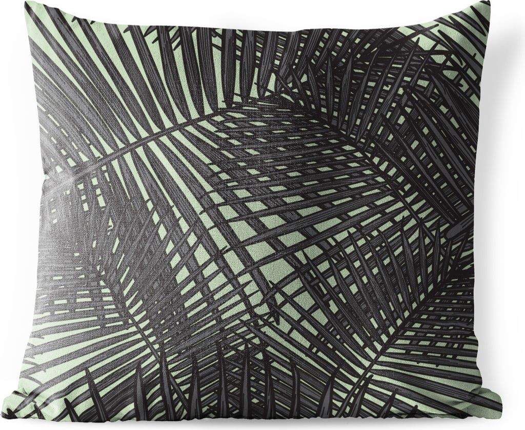 MuchoWow Outdoor Kissen - Blätter - Tropisch - Modern - 60x60 cm - Wetterfest - Lounge Kissen - Dekoration - Schlaf Kissen