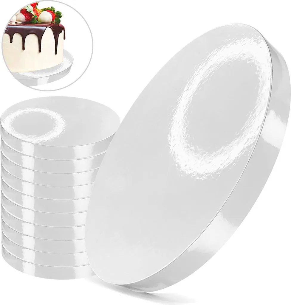 Base per torta bianca 30 cm 2 cm Set di 10 tamburi per torta rotondi Premium Brand4Cake