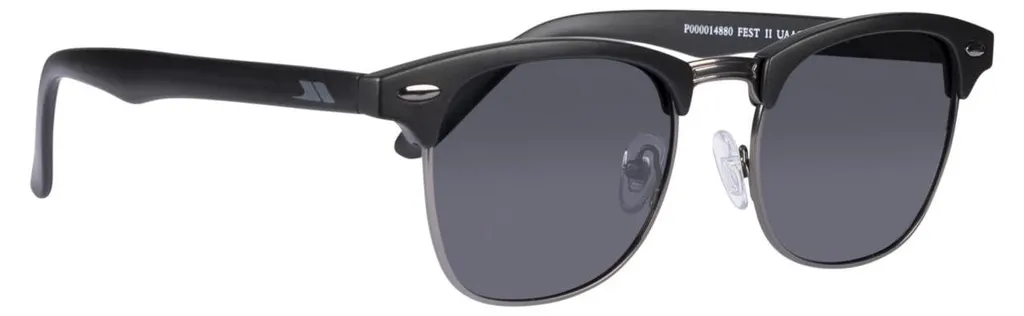 Lunettes Soleil Fest II Noir Mat avec Monture Légère et Verres Gris