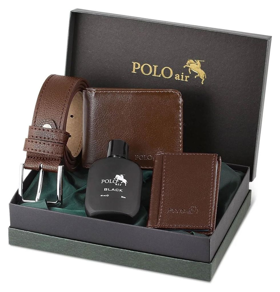 Polo Air Herren Geschenkset – Gürtel, Geldbörse, Kartenetui Produktbild 
