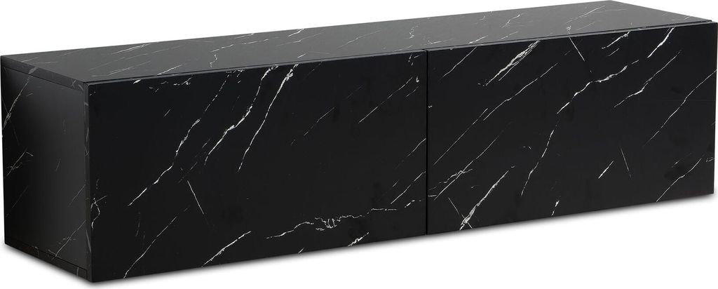 Lowboard Hängend Marmor-Optik Schwarz 120x30x30cm Produktbild 
