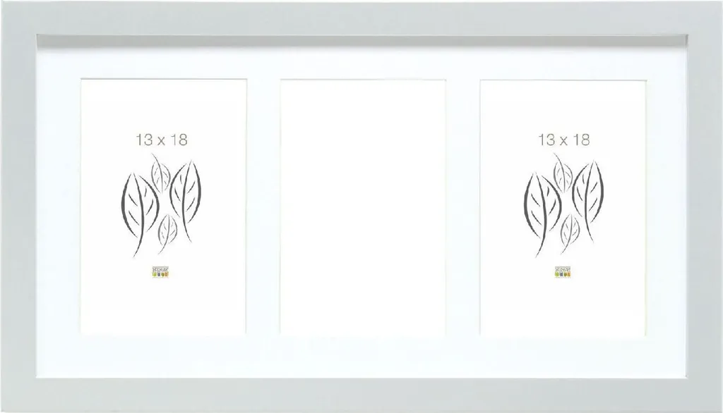 Cadre Multi-Photos Argent 13x18 cm Deknudt S66KD1 pour 3 Portraits de Famille