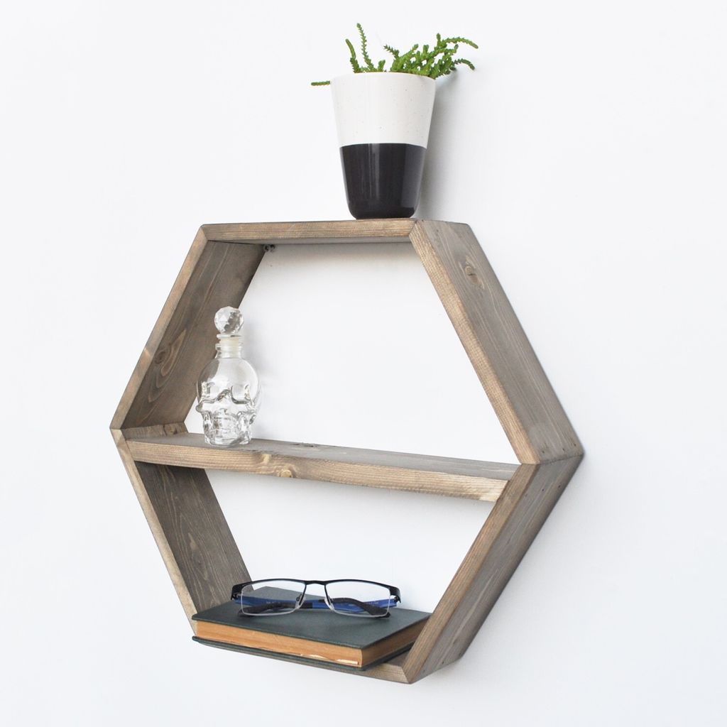 Skye Decor, Aa026, Wandregal, Nussbaum, 100 % FICHTENHOLZ, 42 x 9 x 37 cm