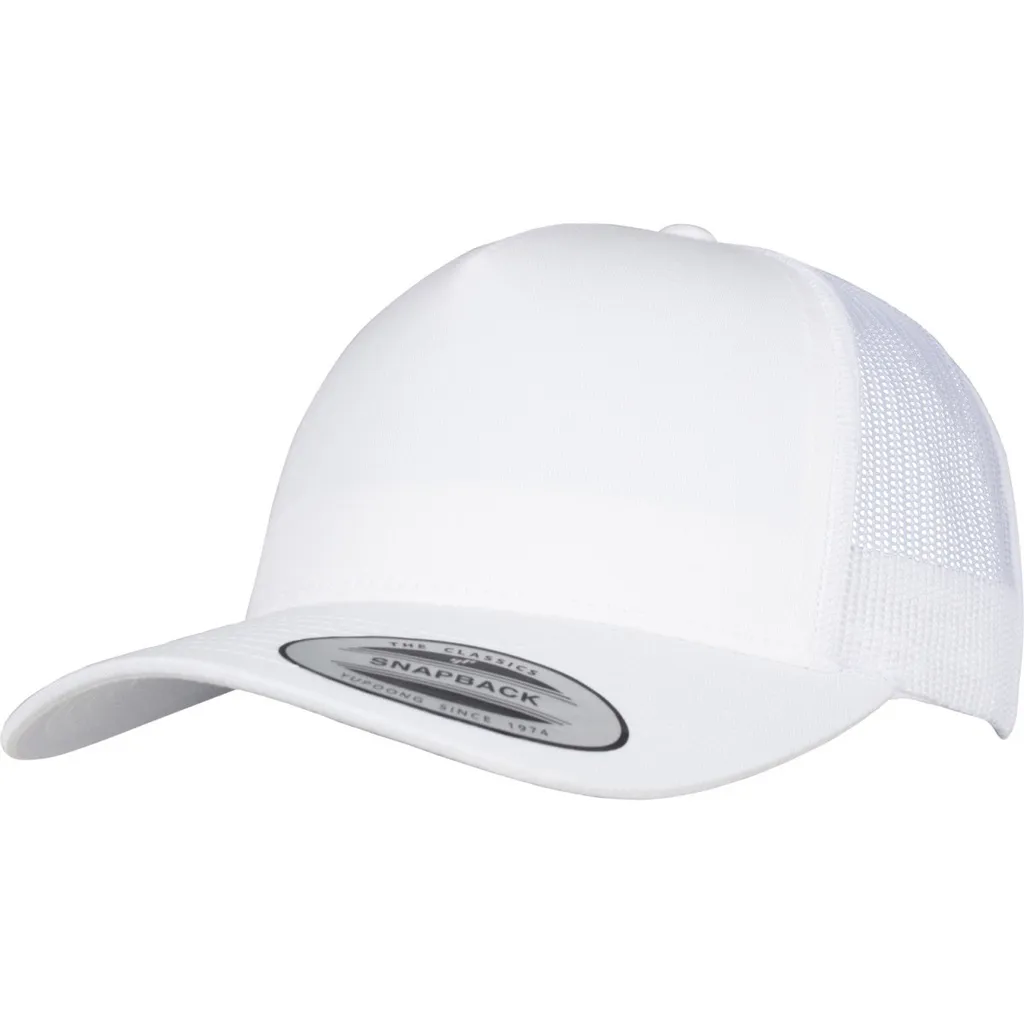 Flexfit 6506 Retro Trucker Cap Bianco - Accessorio Must-Have