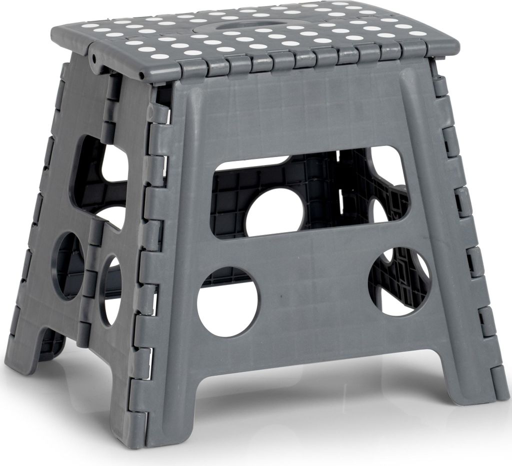 ZELLER Klapphocker 13035 aus Kunststoff, anthrazit / Tritt Produktbild 