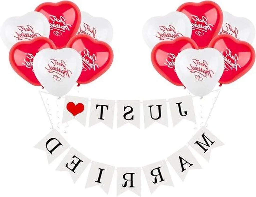 Ballons cœur rouges en latex biodégradable pour déco de mariage durable