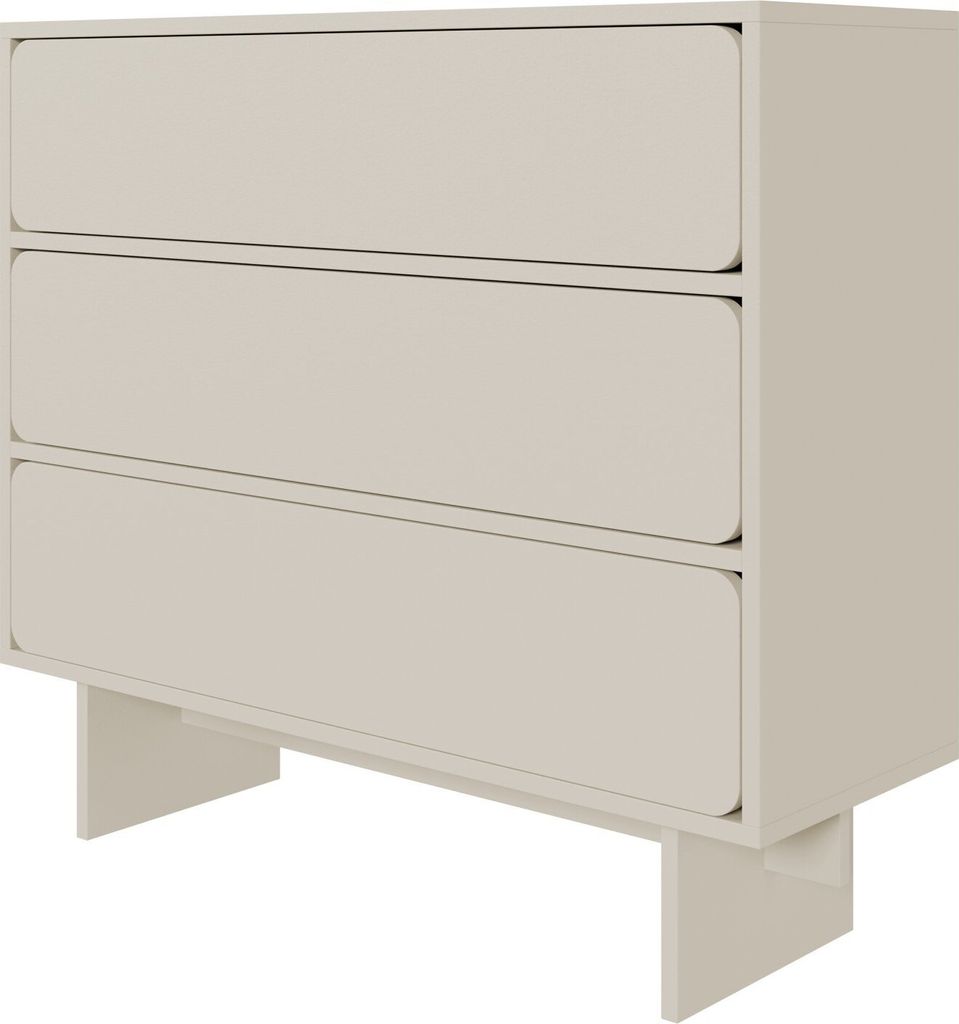 A 3-drawer chest of drawers on a white background.