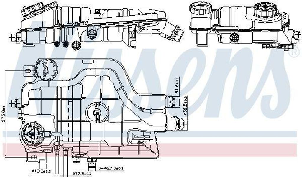 NISSENS Ausgleichsbehälter Kühlmittel passend für MERCEDES-BENZ ATEGO 3 Kühlwasser 996205