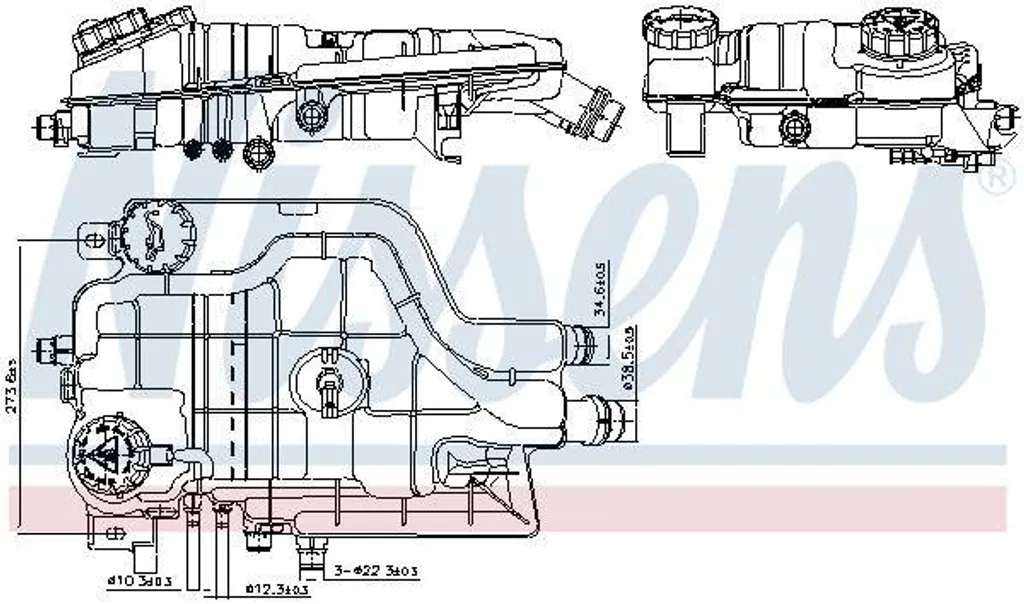 Vase d'expansion Nissens 996205 pour Mercedes-Benz Atego 3