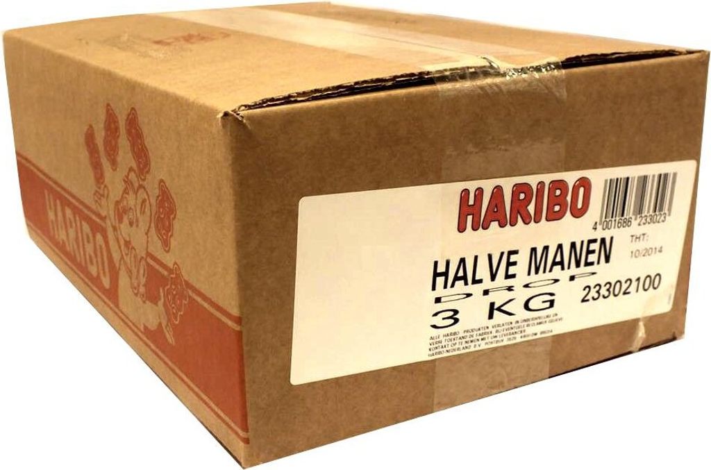 Haribo Drop Halve Manen 3000g Karton (Halbmonde) Produktbild 