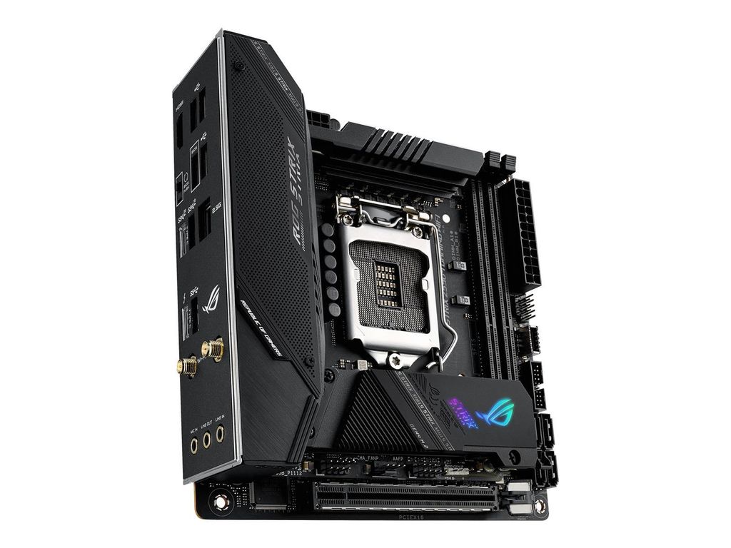 ASUS ROG STRIX Z590-I GAMING WIFI - Motherboard - Mini-ITX - LGA1200-Sockel - Z590 Chipsatz - USB-C Gen2, USB 3.2 Gen 1, USB 3.2 Gen 2, USB-C Gen 2...