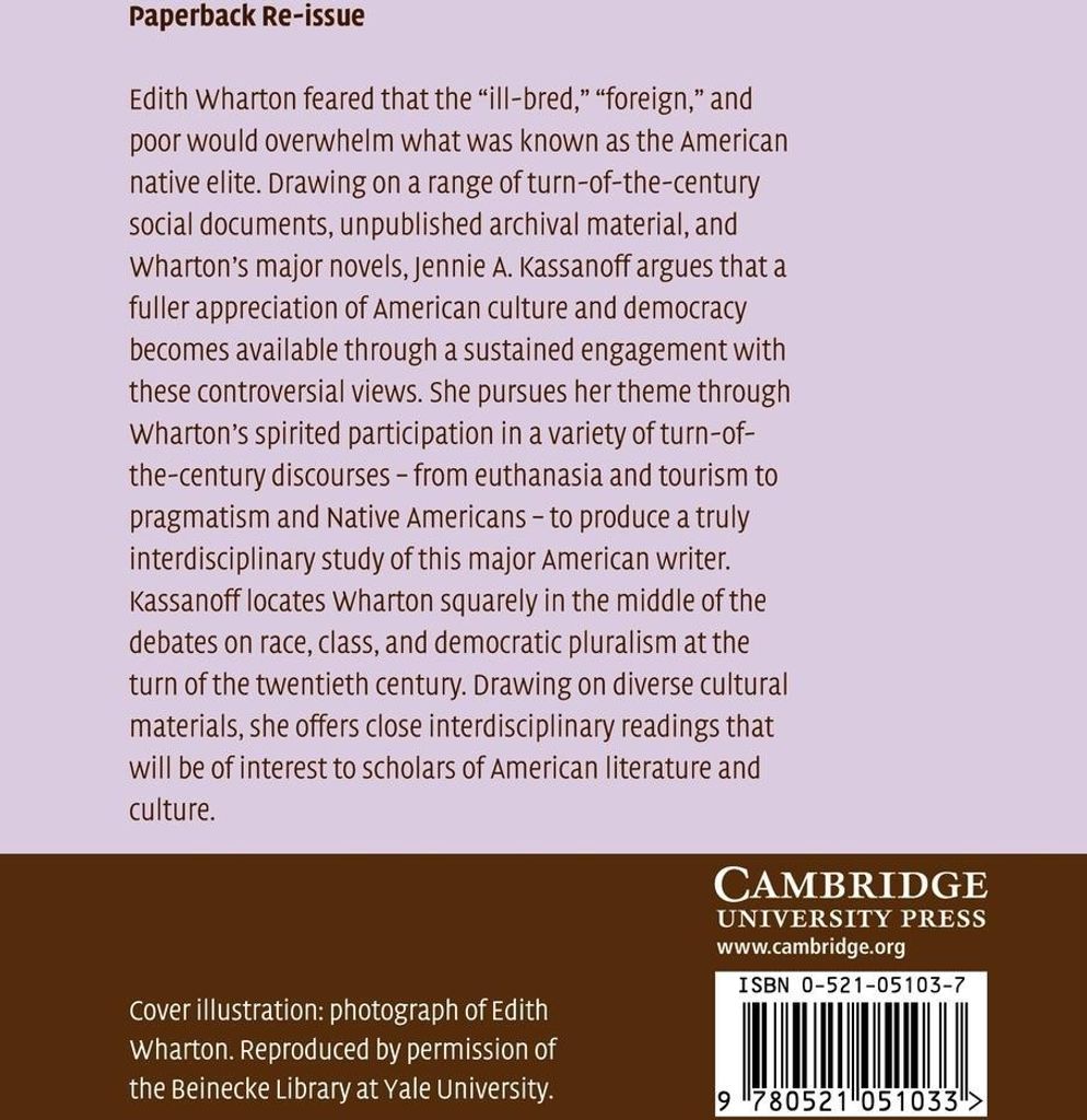 Edith Wharton and the Politics of Race