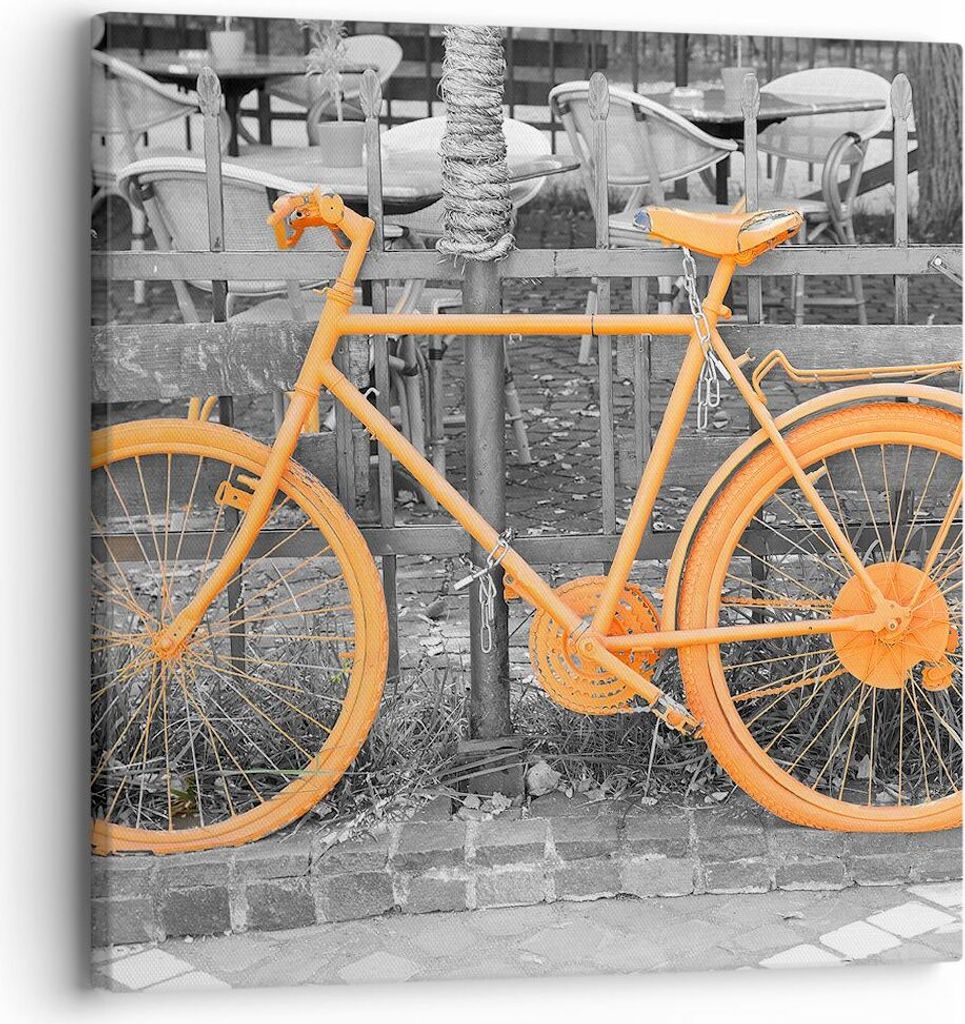 Bild auf Leinwand - Leinwandbild - Fahrräder Sport Verkehr alt - 30x30cm - Wand Bild - Wanddeko - Leinwanddruck - Bilder - Kunstdruck - Wanddekora...