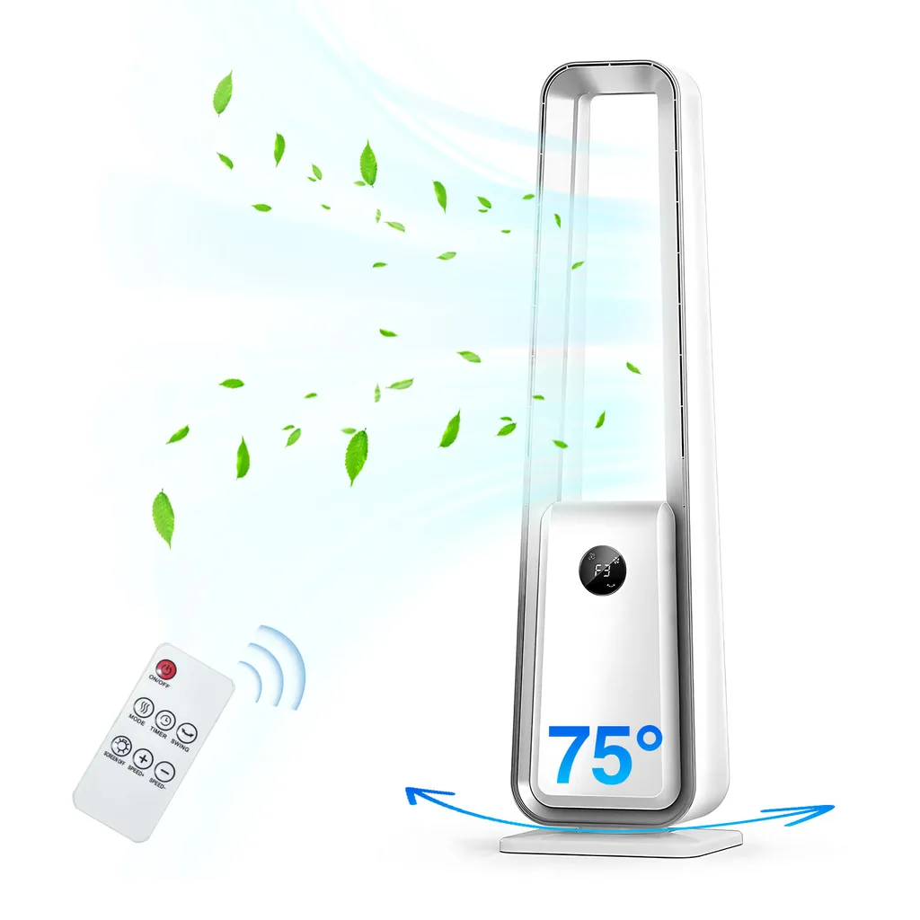 Ventilateur sur pied sans pale ZELURXX avec 3 vitesses et purification HEPA