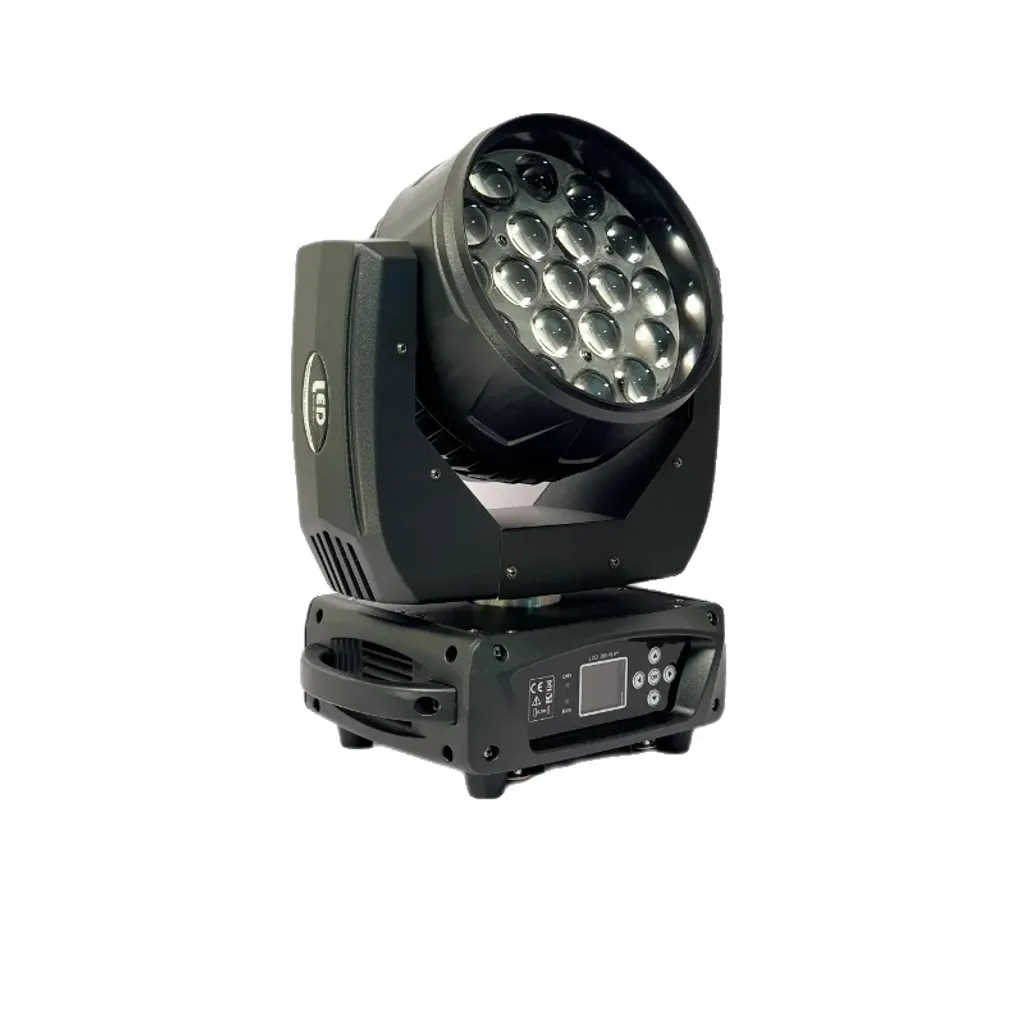 Lyre Wash LED 19X15W RGBW avec Zoom Motorisé 6-50 Degrés Silencieuse