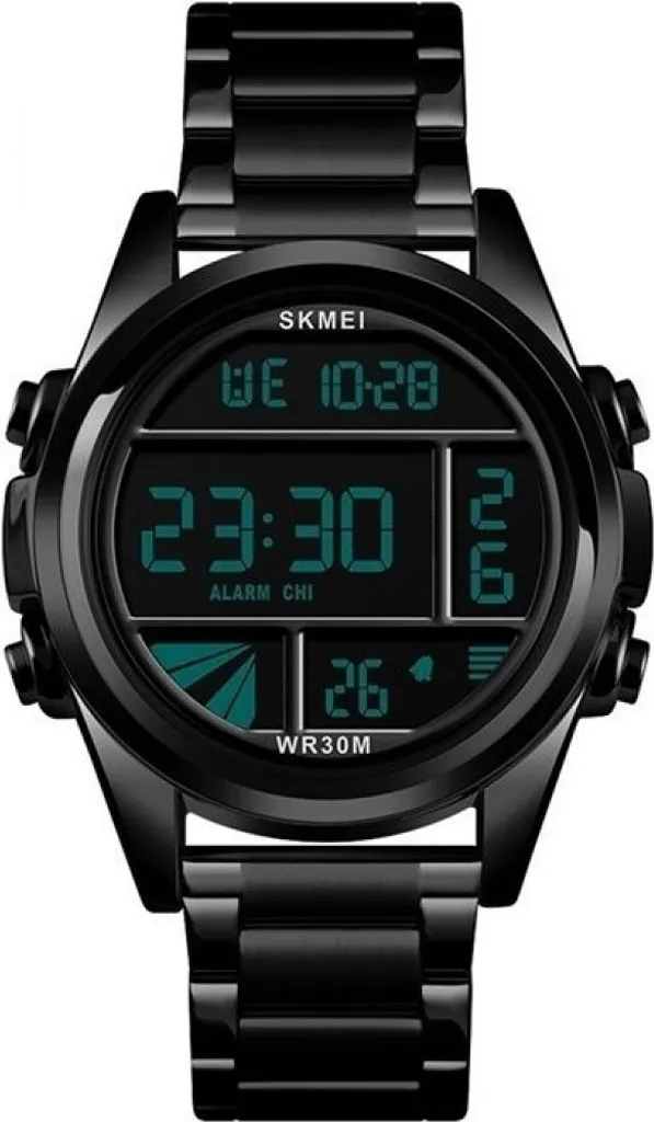 Montre Sport Numérique Noire pour Homme avec Affichage LED Lumineux