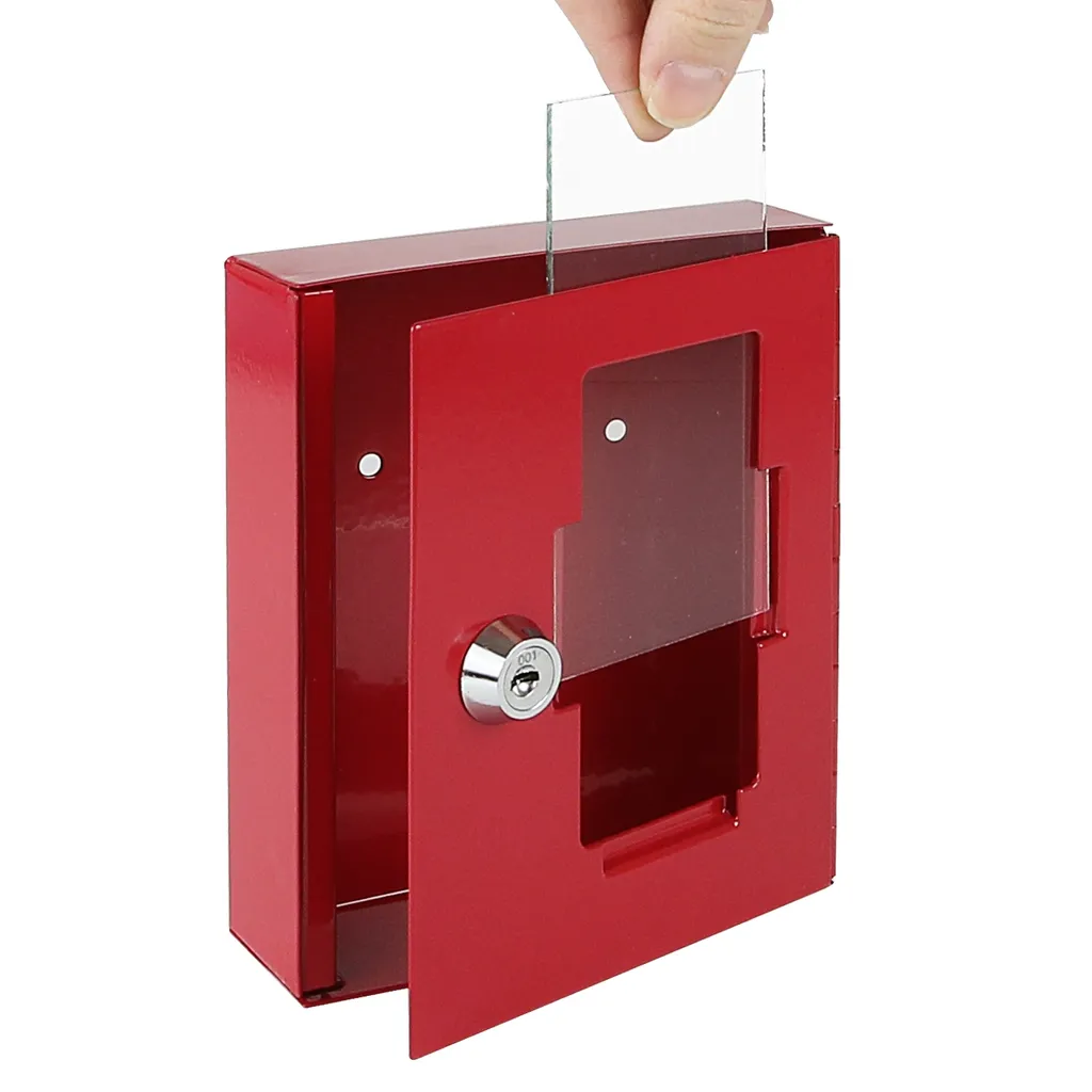 Vitre de secours transparente 12 x 6,2 cm pour armoire HMF 1022 rigide