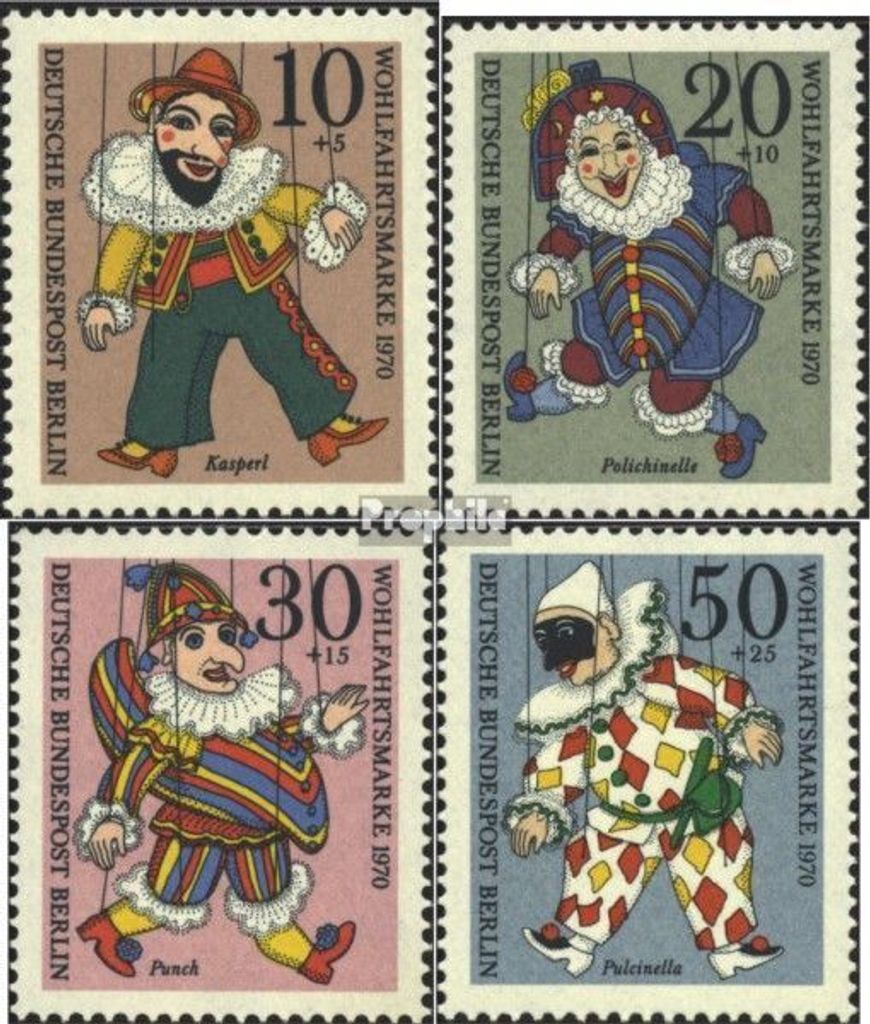 Briefmarken Berlin (West) 1970 Mi 373-376 (kompl.Ausgabe) postfrisch Marionetten
