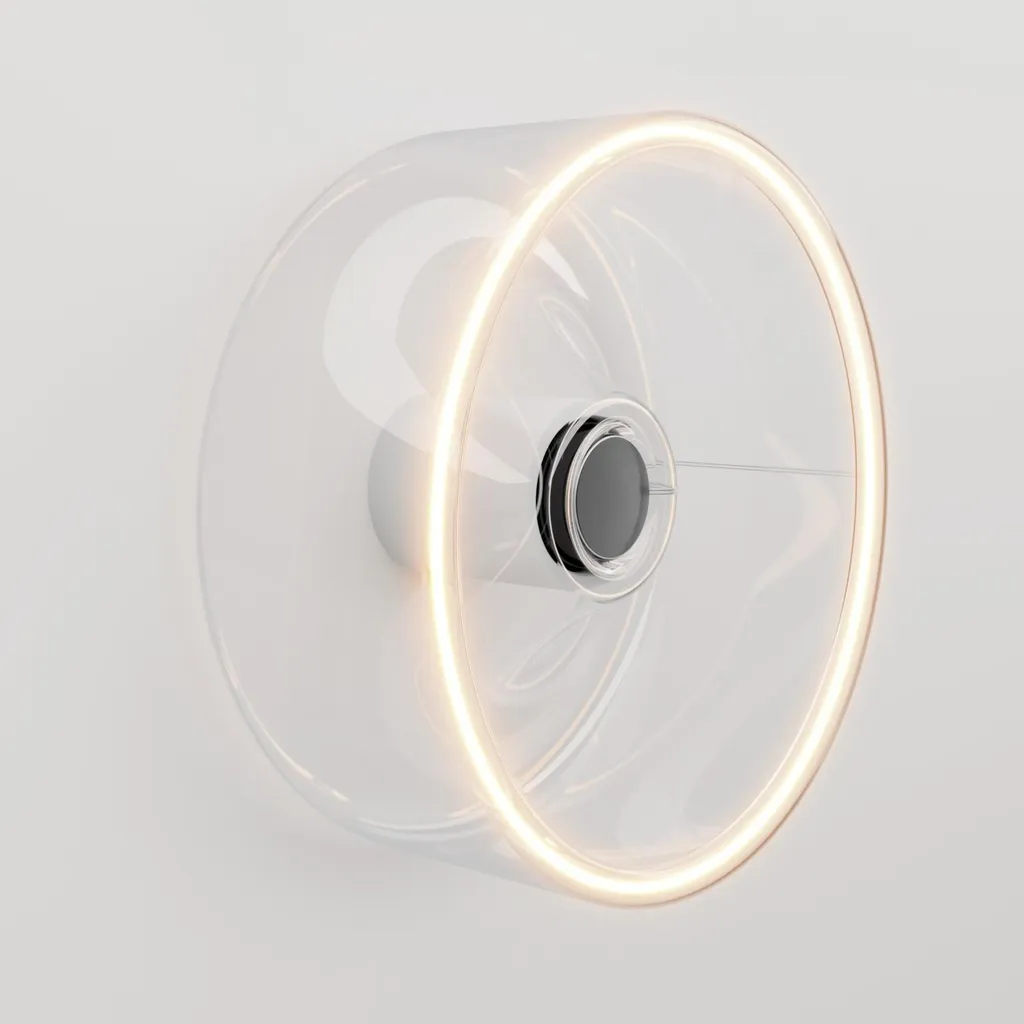 Applique murale design avec globe en verre Ghost transparent moderne