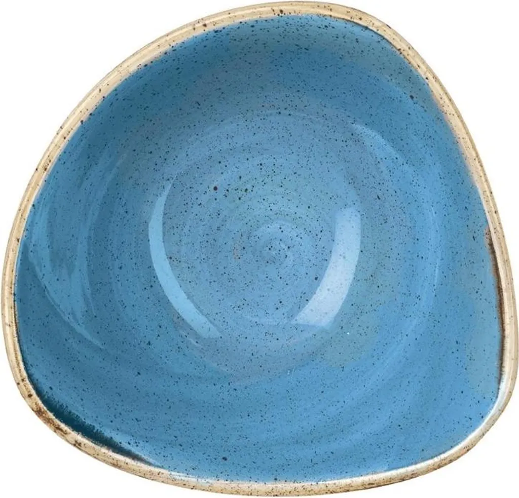 Lot de 12 bols triangulaires en porcelaine bleue Stonecast pour table