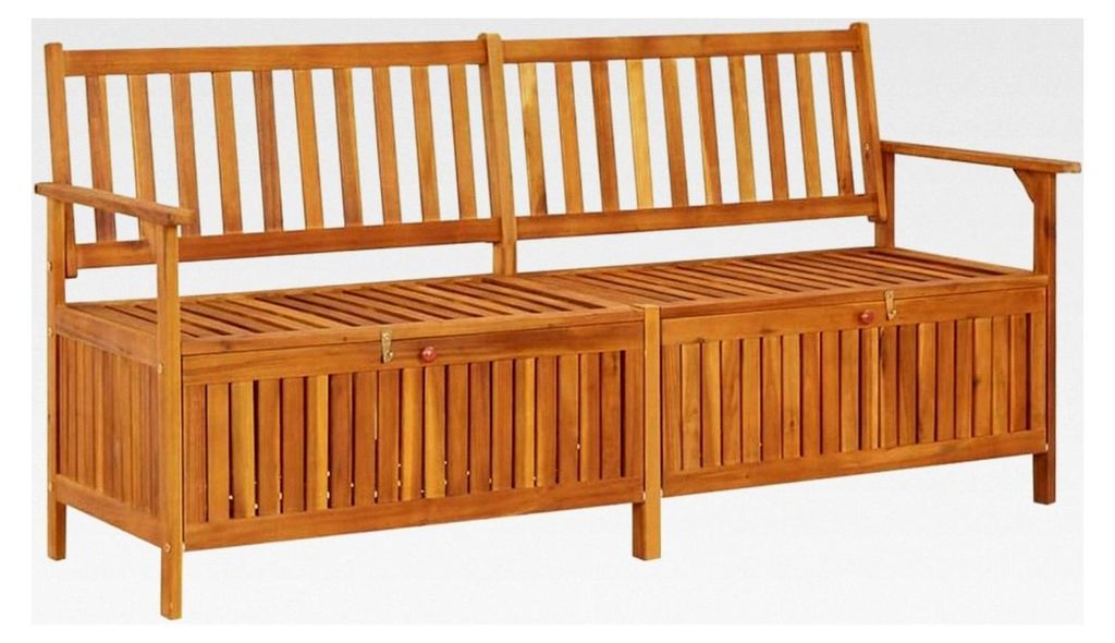 Truhenbank aus massivem Akazienholz, 170 cm