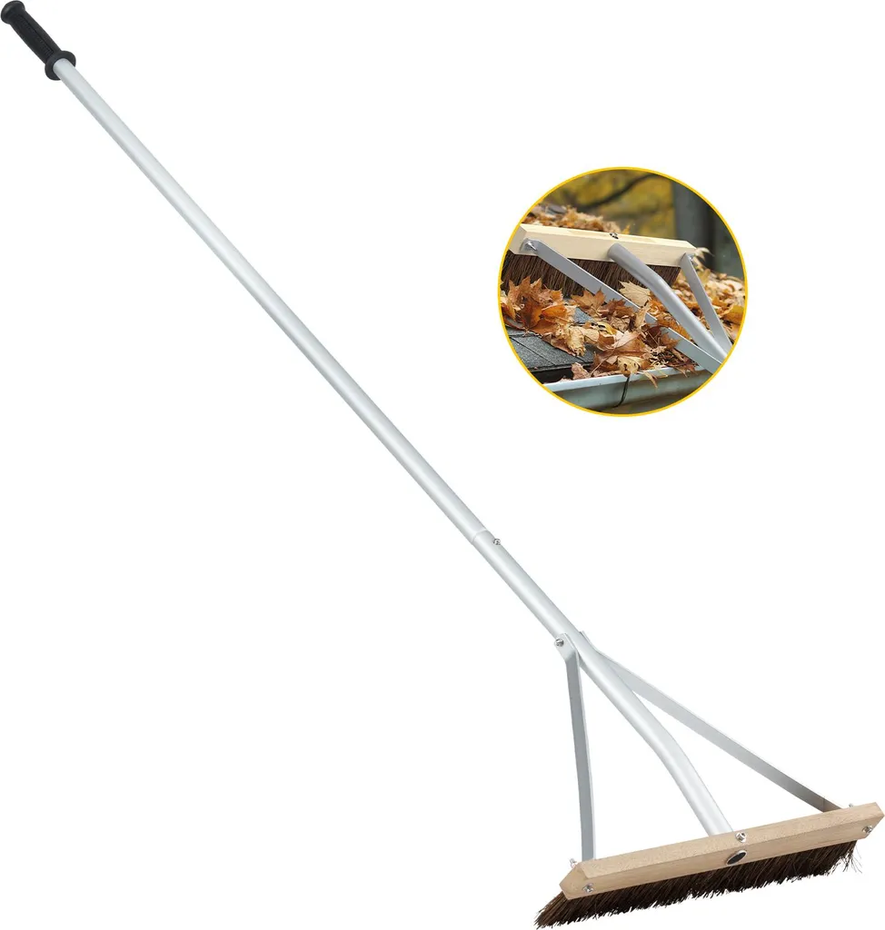 COSTWAY Scopa da Strada e Tetto Alluminio | Regolabile 165-626cm