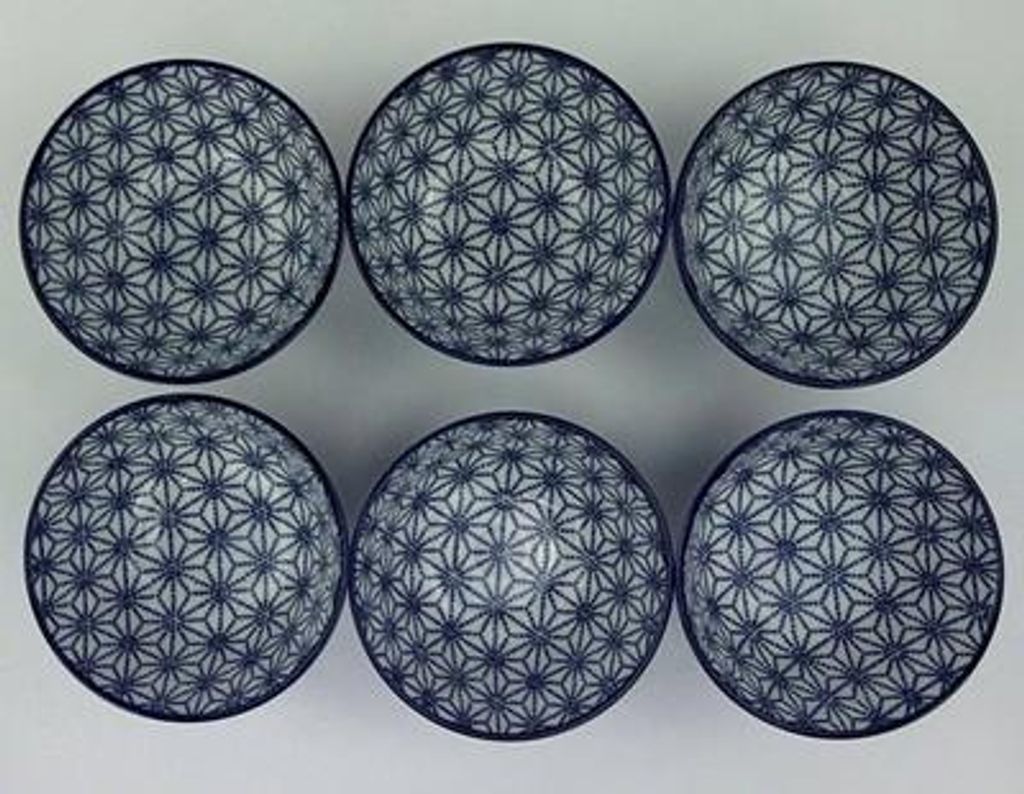 6er Set japanische Reisschalen Müslischalen Dessertschalen Produktbild 