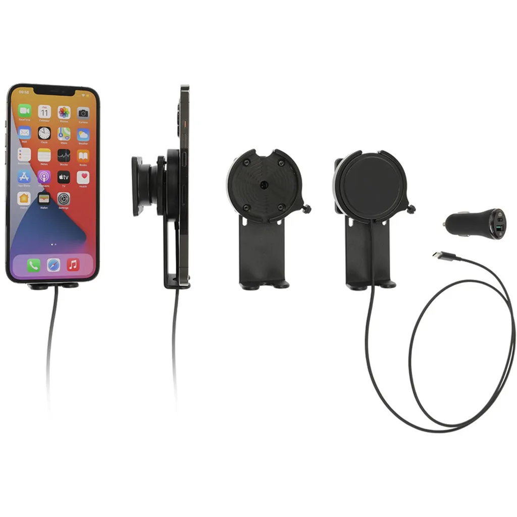 Support Brodit MagSafe iPhone 15 14 13 12 avec Chargeur USB-C Allume-Cigre