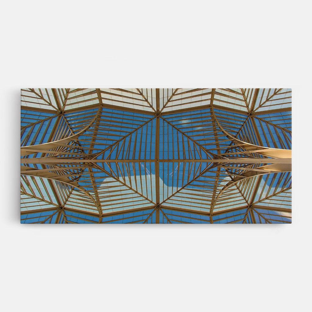 ARTHUB Leinwandbild 40x80 cm, Sky Ceiling | Wohnzimmerdekoration, Hängende Bilder, Wanddekoration, Heimdekoration, Abstrakte, Geometrische