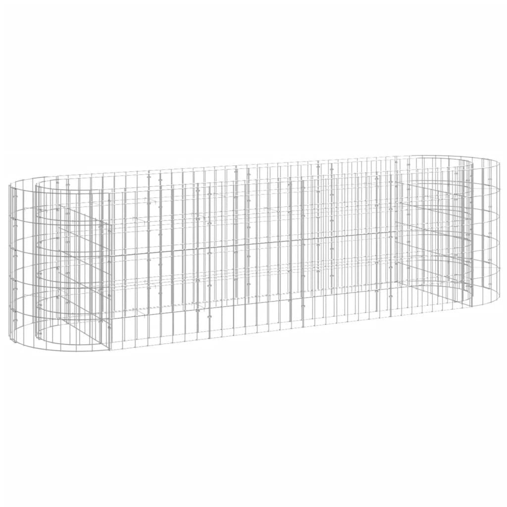 vidaXL Gabionen-Hochbeet Verzinktes Eisen 190x50x50 cm