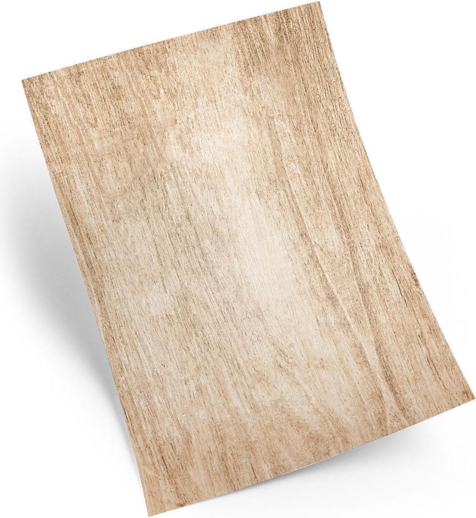 Logbuch-Verlag 100 Blatt Holz-Optik Briefpapier Holz Struktur Motivpapier DIN A4 Druckerpapier Papier braun Natur alt Vintage50 Blatt